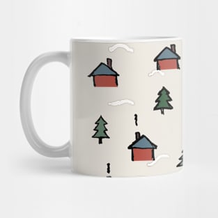 Nordic Winter Cottages Mug